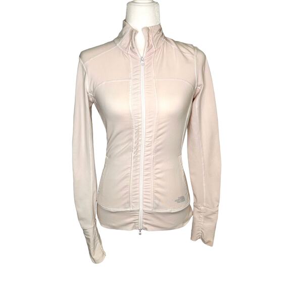 The North Face Putty Cream Full Zip Vapor Wick Athletic Running Jacket - Picture 1 of 10